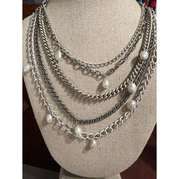 Stella & Dot Avery Fresh Water Pearl Necklace Vintage Feminine Elegant Boho - Picture 6 of 6